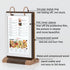 Rikyo A4 10 Pages-20 (8.5x11") Walnut Wood Sign Holder Vertical Table Card Flip Display Sides,T Double Sided Flyer