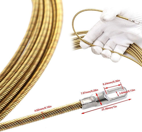 Electrical Wire Threader 4mm - 3 Cores Cable Puller Tool for Right Angle Pipe and Wall Slot