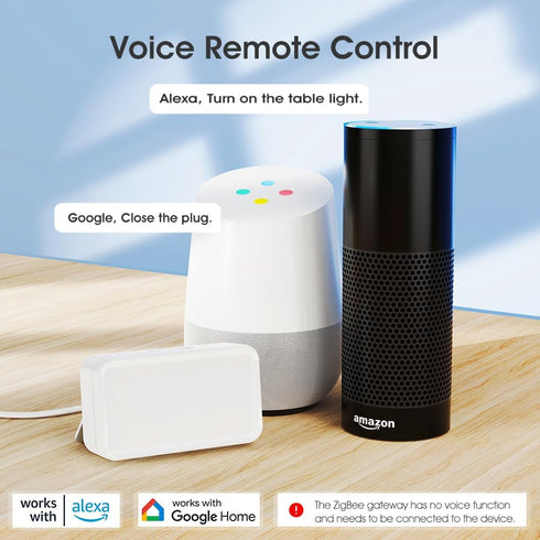 YIFAN Tuya Zigbee Hub Gateway, Smart Home Bridge with Type-C Port, Compatible with Alexa/Google Assistant, 2.4 GHz,