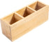 Wood Pencil Holder - Rustic 3 Compartment Desk Organizer for Home, School, and Barbershop