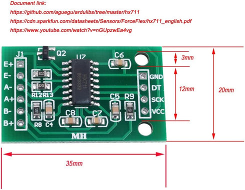 2pcs Hx711 Weight Weighing Load Cell Conversion Module Sensors Ad Module for Microcontroller Arduino