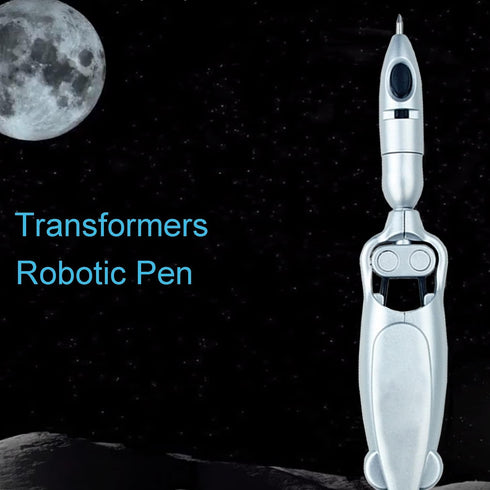 Transformers Cool Silver Pen Transforming Robotic Ballpoint Pen 2007