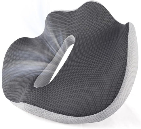 Tailbone Seat Cushion for Office Chair Orthopedic Memory Foam Coccyx Support Pad Sciatica Pain Relief Back Comfort