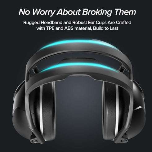 SNR 35dB Noise Cancelling Ear Muffs, Ear Protection for Mowing, Hearing Protection for Autism, Shooting