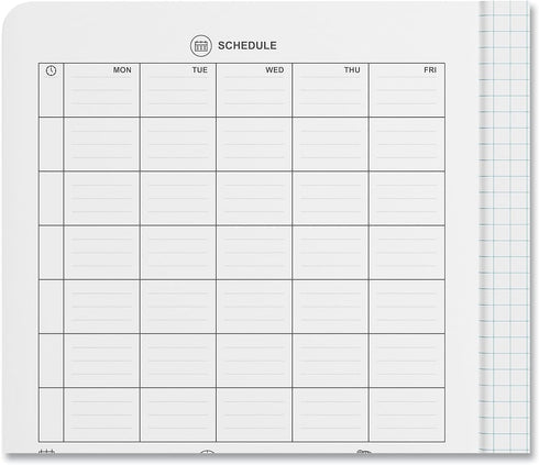 Universal Quad Rule Composition Book - Quadrille Rule (4 sq/in), Black Marble Cover, 100 Sheets