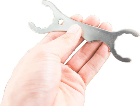 Faucet Spanner Home Brewing Wrench, Stainless Steel Superior Tool Multi-function Spanner Wrench for Tap Beer Tower Coupler Multi-Use Faucet Key Tool Removal, 1PCS Sliver by MiDube