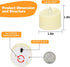 XRABTVSK 24 Pack 100H+, LED Tea Lights, Last Warm White Flickering Light(Ivory Base)