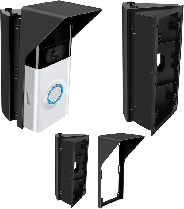 Adjustable Angle Mounting Bracket for Video Doorbells 1/2/3/4, Replacement Adjustable Mounting Plate with Rain Cover