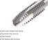 uxcell Spiral Point Threading Tap 10-24 UNC, HSS Machine Thread Screw Tap, 3 Straight Flutes Uncoated