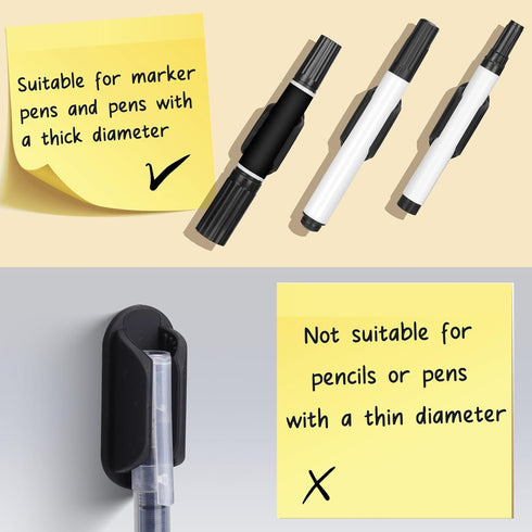 AIERSA Large Silicone Marker Holder for White Board, Dry Erase Adhesive Marker Holder, Marker Holder for Classroom