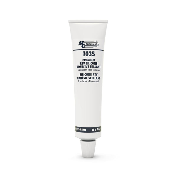MG Chemicals 1035-80ML Non Corrosive Translucent RTV Silicone Adhesive Sealant, 85 ml Tube