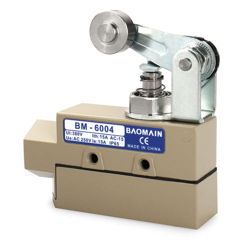 Baomain TZ-6 Roller Plunger Sealed Limit Switch BM-6004 (TZ-6004) SPDT AC 250V 15A IP 65