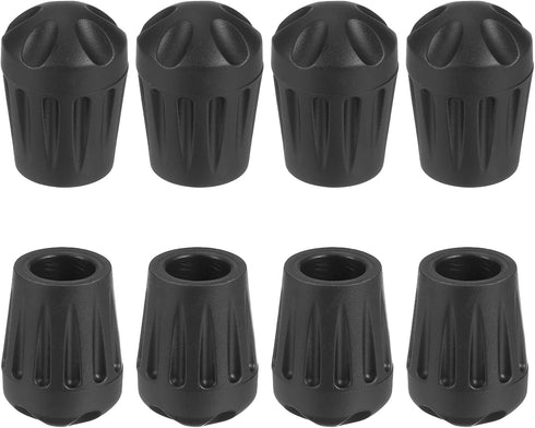 uxcell 8Pcs Camping Chair Foot Covers, 0.51 Inch Plastic Table Legs Feet