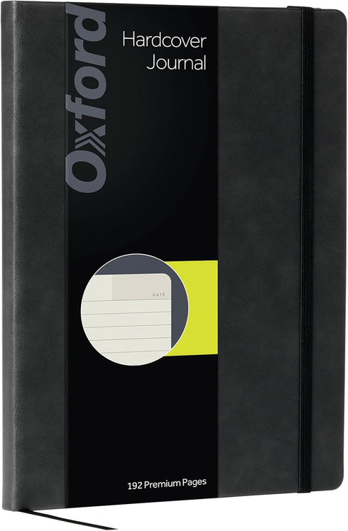 Oxford Journal, Lined Writing Notebook, Classic Journal for School or Office, 192 Pages, 7.5" x 9.5", Hardcover