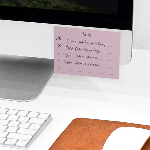 Feminine Reminder Fill in Sticky Note Pads, Set of 6, 4" x 3" Pink Purple, 50 Sheets Per Pad, Made in The USA