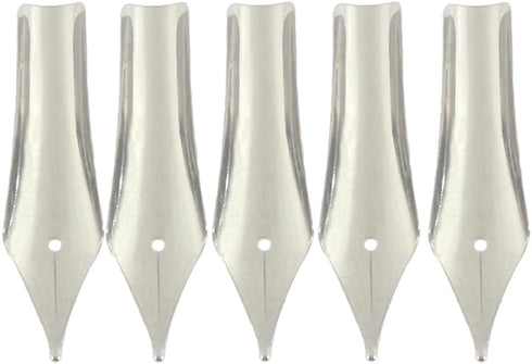 Gullor 5PCS Fountain Pen Nibs, Silver, Medium Nib for Jinhao 250/301/500/5099/8802/9009/5000
