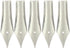 Gullor 5PCS Fountain Pen Nibs, Silver, Medium Nib for Jinhao 250/301/500/5099/8802/9009/5000