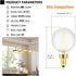 E12 Bulb,6 Packs G16.5 Bulb,40 400lm 3000k White,Dimmable Bulbs Bulbs LEOOLS Led Chandelier Light Frosted Type G Round
