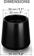 16 1" X-Protector Rubber Chair Leg Caps - PCS Non-Slip Rubber Feet - Black Chair Leg Covers - Keep Furniture in Place!