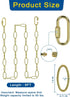 Kofuyni 6FT 72 Inches 2 Bright Gold Finish Chandelier Chain, Adjustable Pendant Light Fixture Metal Chain