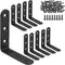 10PCS Black Metal Corner Angle Brackets 90 Degree Joint Fastener Flat L-Shape