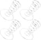 MAGICLULU 4pcs Stainless Steel Ice Cream Cone Holder Stand, Waffle Cone Display