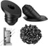50 Pcs Cable Railing Rubber Grommets, 45 Degree Angle Beveled Protector Sleeves for Metal Cable Railing