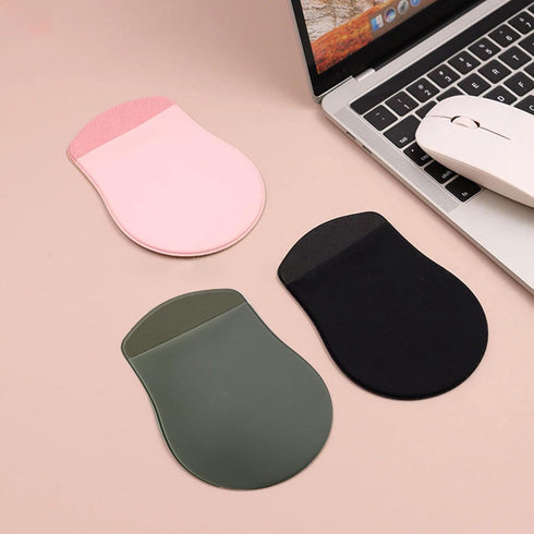 Pink Universal Stick-On Mouse Pouch, Reusable Adhesive Storage Cover for Laptop, Mouse Holder, Office Worker Mouse