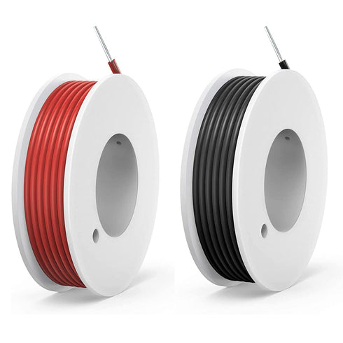 18 awg 0.8mm Solid Wire kit Electrical Wire Cable 2 Colors 16.4ft Each Spool Hook up Tinned Copper Wire breadboard Wire for DIY