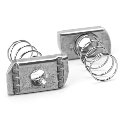 10 Pieces Standard Strut Channel Nuts - 3/8-16'' Thickened Spring, Stainless Steel Hardware Accessories for Strut