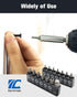 ROTATION 14-Piece Tamper Resistant Star Bits, Chrome Vanadium Steel, T5 - T40 Impact Grade Security Torx Bit Set