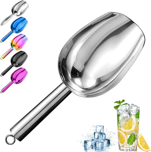 Yontlyandd Metal Ice ScoopKitchen Ice Scooper for Ice Maker,Stainless Steel Small Ice Scooper