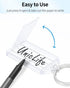 Uniclife 20 Pieces 2 Inch Plastic Key Tags with Ruled Blank Paper Labels, Transparent Covers, and Split Rings
