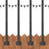 SINLEY 2.8Ft String Light Poles 4 Pack,Light Poles for Outside Lights,Outdoor with Fence