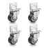 HUIXIHU 1 Inch Small Side Mount Casters Set of 4, L-Shaped Plate Low