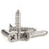 #8 x 1 Flat Head Sheet Metal Screws - 100 PCS, 304 Stainless Steel 18-8, Self Tapping Wood Screws
