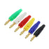 Qingdinu 40 4mm PCS New Plugs Pure Copper Gold Plated Musical Speaker Cable Wire Pin Banana Plug Connectors(Blue)