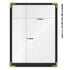 25 Pack 5.5 8.5 inch 2-View Menu Covers x - Black Vinyl Menu Holders | Waterproof Clear Sleeves Top-Loading