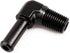 1/4" NPT Male to 3/8" Hose Barb Fitting Adapter - 90 Degree Aluminum Black for 6AN Push on Hose