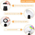 BBGISHO Bulb Bulb Robot Table Lamp, Wood Table Lamp with Fabric Shade, Color Changing Light & Remote Control, Cute Boho