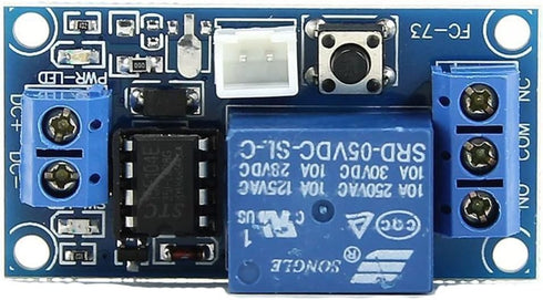 HiLetgo 5V 1 Channel Self Locking Bistable Relay Module for MCU Control, One Button Start/Stop