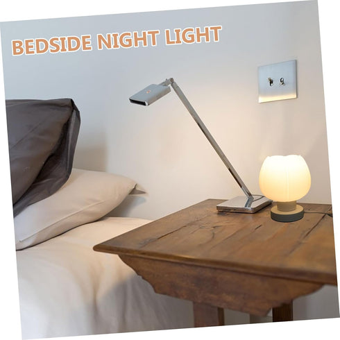 Gatuida Adjustable Touch Sensor Table Lamp with Soft Cloth Shade Portable Color Changing Night Light for Bedroom Study