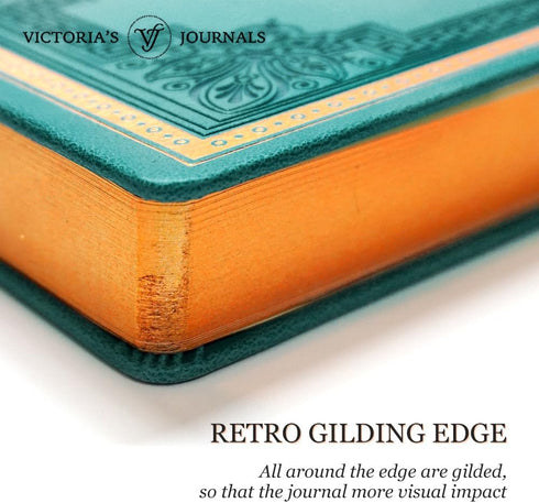Leatherette Vintage Journal - Hard Cover Lined Notebook, A5 Size, 5.7'' x 8.1''