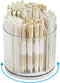 Marte Vanci 360 Degree Rotating Pen Pencil Holder, 6 Slots Desk Organizer for Makeup, Painting Brush, Craft Storage Bin