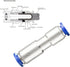 Metalwork Nickel Plated Brass & Plastic Push to Connect Inline Check Valve Union Fitting (Pack of 2)