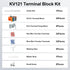 KV121 600V 32A 24-12 12.6 Terminal Block Kit, AWG Compact Lever Wire Connectors, DIN Rail Included, Quick Wiring
