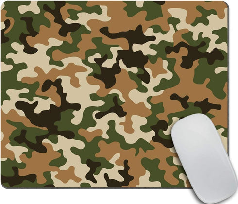 Custom Army Camouflage Mousepad, Non-Slip Rubber Gaming Mousepad for Computers, 9.5 X 7.9 Inch