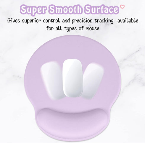 Ergonomic Mouse Pad with Wrist Rest Support, Gel Mouse Pads with Non-Slip Base, Memory Foam Mousepad for Laptop,