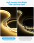 16.4FT/5M 1600Leds 8mm Dimmable CRI85+ 3000K Aclorol COB LED Strip Lights USB Powered Warm White Width COB Tape Light