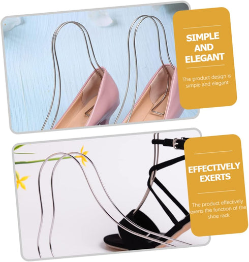 2pcs Luxshiny Sandal Support Display Stands Hanging Shoe Organizer for Shoes Rack Holders